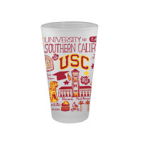 USC Trojans Julia Gash Frosted Pint Glass